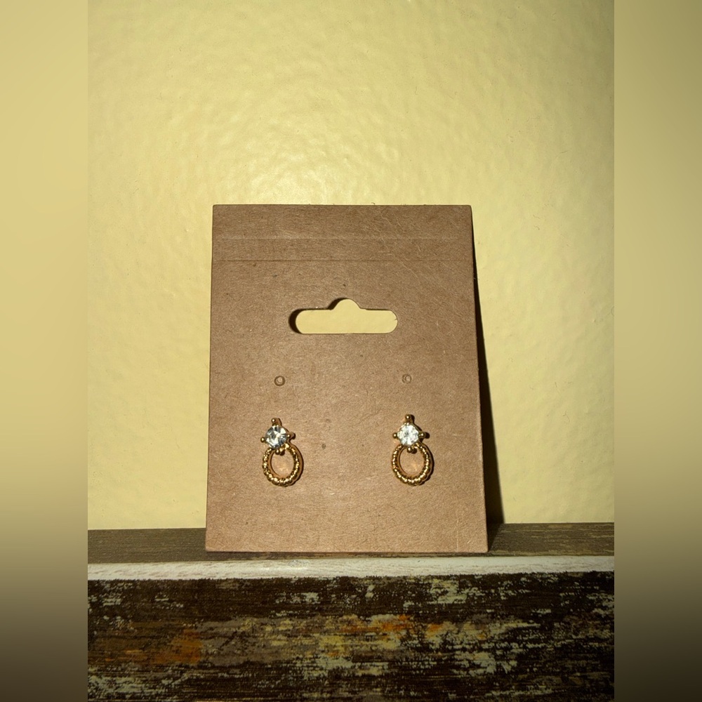 Elegant Gold and Silver Stud Earrings